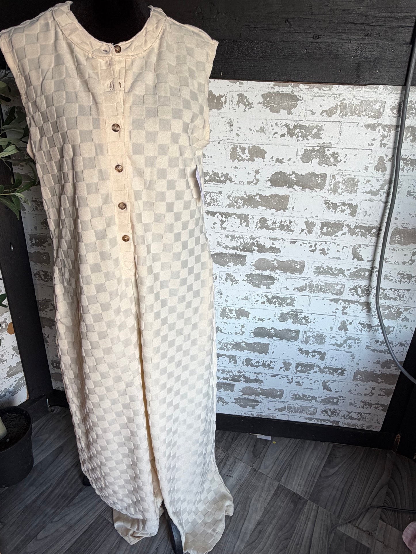 Checked Textured Jumper