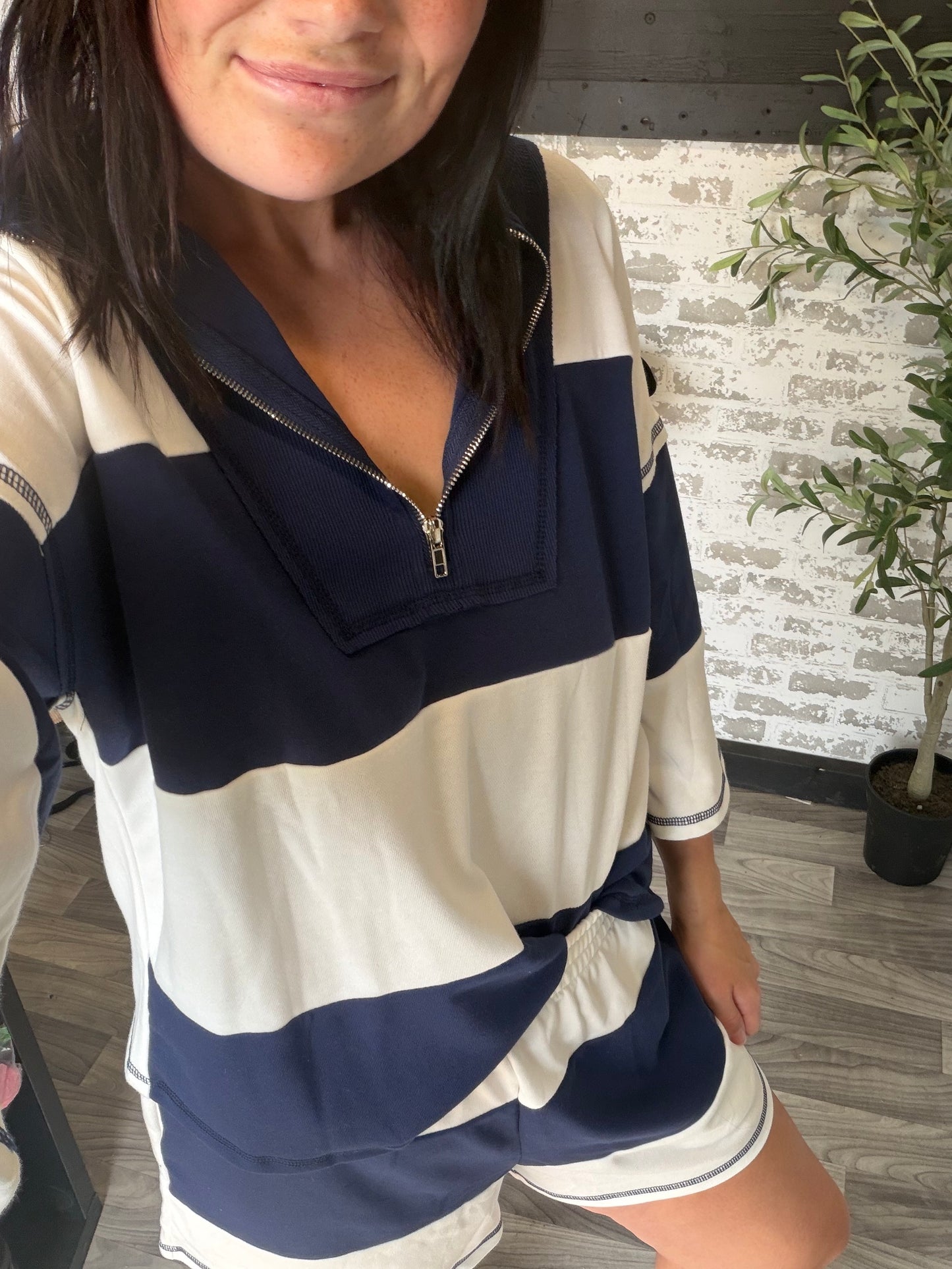 navy color block set